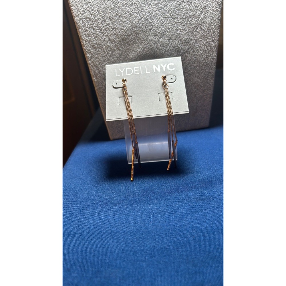 #7. Rose Gold-tone Tassel Drop Earrings